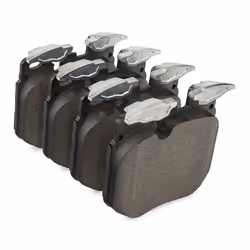 BREMBO P 06 106 Brake pad set prepared for wear warning indicator with anti-squeak plate without accessories, with counterweights BMW: 8 Coupe, X3, X5