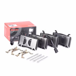 Brake pad set; BREMBO; incl. wear warning contact with piston clip, with anti-squeak plate with accessories; for ALFA ROMEO; ...