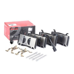 BREMBO P 23 185 Brake pad set incl. wear warning contact with piston clip, with anti-squeak plate with accessories ALFA ROMEO: Giulia Saloon, Stelvio