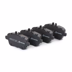 Brake pad set; BREMBO; prepared for wear warning indicator with brake caliper screws, with anti-squeak plate with accessories ...