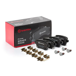 BREMBO P 23 190 Brake pad set with acoustic wear warning with brake caliper screws, with anti-squeak plate with accessories FIAT: Tipo Hatchback