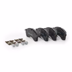 BREMBO P 85 168 Brake pad set prepared for wear warning indicator with brake caliper screws, with anti-squeak plate with accessories