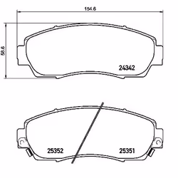 Brake pad set; BREMBO; with acoustic wear warning with anti-squeak plate without accessories; for HONDA, GREAT WALL, HAVAL; 4 ...