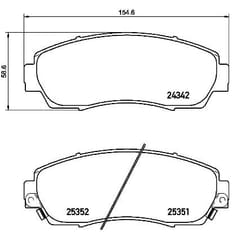 BREMBO P 28 068 Brake pad set with acoustic wear warning with anti-squeak plate without accessories HONDA: CR-V 4, CR-V 3, CR-V 5