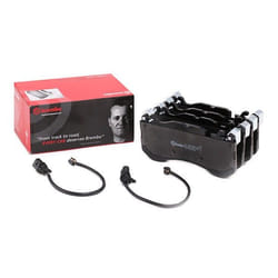 BREMBO P 50 127 Brake pad set incl. wear warning contact with anti-squeak plate without accessories, with counterweights AUDI: A6 C7 Avant