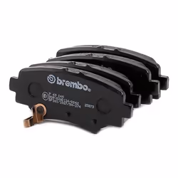 BREMBO P 49 049 Brake pad set with acoustic wear warning with anti-squeak plate without accessories MAZDA: 3 Hatchback, 3 Saloon