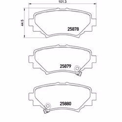 BREMBO P 49 049 Brake pad set with acoustic wear warning with anti-squeak plate without accessories MAZDA: 3 Hatchback, 3 Saloon - Additional view 4