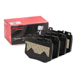 BREMBO P 50 120 Brake pad set prepared for wear warning indicator with anti-squeak plate without accessories MERCEDES-BENZ: C-Class Coupe