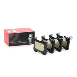 BREMBO P 50 121 Brake pad set PRIME LINE - Ring prepared for wear warning indicator with anti-squeak plate without accessories, with counterweights
