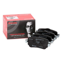 BREMBO P 56 098 Brake pad set Rear Axle with acoustic wear warning with anti-squeak plate without accessories NISSAN: X-Trail, Qashqai 2, Leaf II