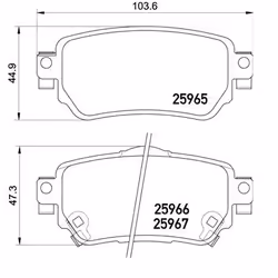 BREMBO P 56 098 Brake pad set Rear Axle with acoustic wear warning with anti-squeak plate without accessories NISSAN: X-Trail, Qashqai 2, Leaf II - Additional view 4