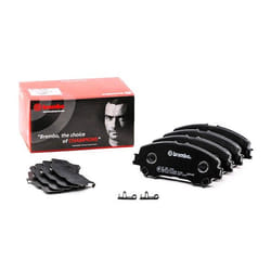 BREMBO P 56 100 Brake pad set with acoustic wear warning with piston clip, with anti-squeak plate with accessories NISSAN: Qashqai 2, X-Trail