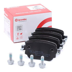 BREMBO P 85 140 Brake pad set excl. wear warning contact with brake caliper screws, with anti-squeak plate with accessories VOLKSWAGEN: Polo VI