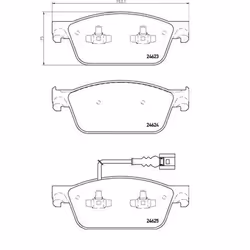 BREMBO P 85 141 Brake pad set incl. wear warning contact with piston clip, with anti-squeak plate with accessories VOLKSWAGEN: Transporter 6 - Additional view 7