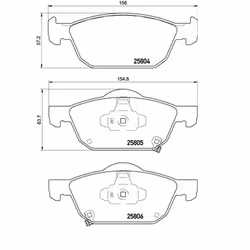 BREMBO P 28 076 Brake pad set with acoustic wear warning with anti-squeak plate without accessories HONDA: CIVIC 9, CIVIC 10, CIVIC 9 Tourer - Additional view 4