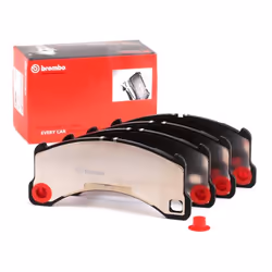Brake pad set; BREMBO; prepared for wear warning indicator with anti-squeak plate without accessories; for PORSCHE; 95B698151 ...