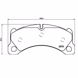 BREMBO P 65 033 Brake pad set prepared for wear warning indicator with anti-squeak plate without accessories PORSCHE: Macan, Panamera - Additional view 7