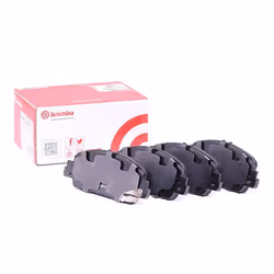 Brake pad set; BREMBO; with acoustic wear warning with anti-squeak plate without accessories; for HONDA; 45022T2GA00, 45022T2 ...