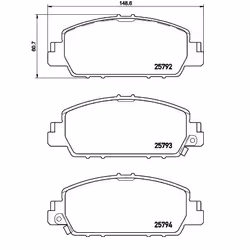 BREMBO P 28 077 Brake pad set with acoustic wear warning with anti-squeak plate without accessories HONDA: HR-V II, ACCORD 8, Vezel II - Additional view 5