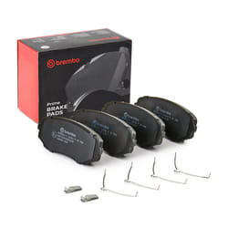 BREMBO P 54 060 Brake pad set with acoustic wear warning with anti-squeak plate with accessories MITSUBISHI: Eclipse Cross, OUTLANDER 3