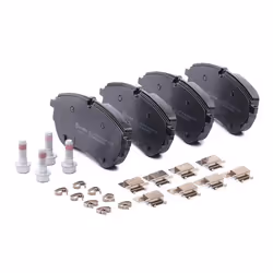 BREMBO P 85 173 Brake pad set prepared for wear warning indicator with brake caliper screws, with anti-squeak plate with accessories
