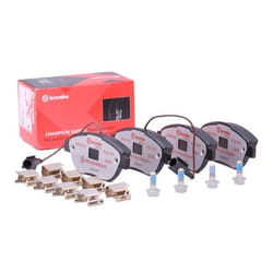 BREMBO P 23 137X Brake pad set incl. wear warning contact with brake caliper screws, with anti-squeak plate with accessories