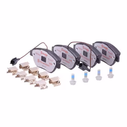 BREMBO P 23 137X Brake pad set incl. wear warning contact with brake caliper screws, with anti-squeak plate with accessories