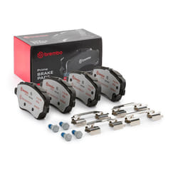 BREMBO P 24 151X Brake pad set excl. wear warning contact with brake caliper screws, with anti-squeak plate with accessories FORD: FIESTA 6, B-Max