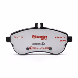 BREMBO P 50 067X Brake pad set prepared for wear warning indicator with brake caliper screws, with anti-squeak plate with accessories