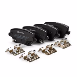 BREMBO P 30 109 Brake pad set with acoustic wear warning with piston clip, with anti-squeak plate with accessories HYUNDAI: i30 III Hatchback
