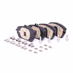 BREMBO P 50 146 Brake pad set prepared for wear warning indicator with brake caliper screws, with anti-squeak plate with accessories