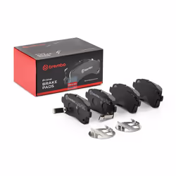 Brake pad set; BREMBO; with acoustic wear warning with anti-squeak plate with accessories; for SUZUKI; 5581062R00, 5581062R00 ...