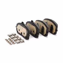BREMBO P 50 152 Brake pad set prepared for wear warning indicator with brake caliper screws, with anti-squeak plate with accessories