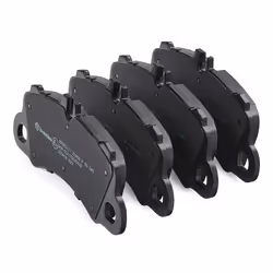BREMBO P 65 043 Brake pad set prepared for wear warning indicator with anti-squeak plate without accessories PORSCHE: Macan, Cayenne, Cayenne Coupe