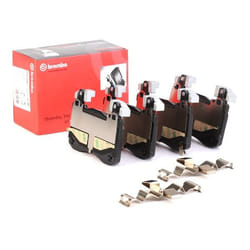 BREMBO P 30 113 Brake pad set with acoustic wear warning with anti-squeak plate without accessories, with counterweights KIA: Stinger Hatchback