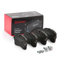 BREMBO P 44 028 Brake pad set excl. wear warning contact with brake caliper screws, with anti-squeak plate with accessories