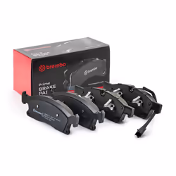 Brake pad set; BREMBO; incl. wear warning contact with piston clip, with anti-squeak plate with accessories; for MASERATI; 67 ...