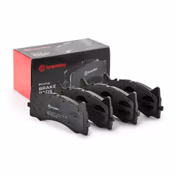 Brake pad set; BREMBO; prepared for wear warning indicator with anti-squeak plate with accessories; for MERCEDES-BENZ; 000420 ...