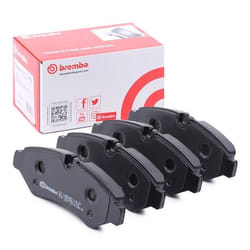 BREMBO P 50 155 Brake pad set prepared for wear warning indicator with anti-squeak plate without accessories MERCEDES-BENZ: Sprinter 3.5-t Van