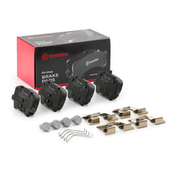 BREMBO P 86 032 Brake pad set excl. wear warning contact with brake caliper screws, with anti-squeak plate with accessories VOLVO: XC40