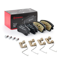 BREMBO P 86 033 Brake pad set excl. wear warning contact with brake caliper screws, with anti-squeak plate with accessories VOLVO: XC40