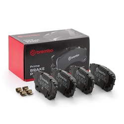 BREMBO P 54 063 Brake pad set with acoustic wear warning with anti-squeak plate without accessories MITSUBISHI: Eclipse Cross, OUTLANDER 3
