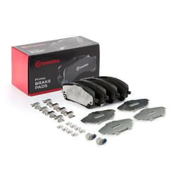 BREMBO P 83 177 Brake pad set with acoustic wear warning with brake caliper screws, with anti-squeak plate with accessories TOYOTA: Corolla XII Estate