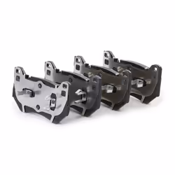 Brake pad set; BREMBO; prepared for wear warning indicator with piston clip, with anti-squeak plate with accessories; for AUD ...