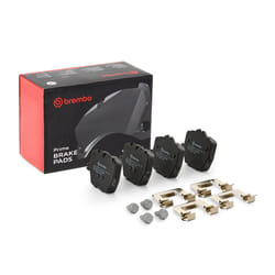 BREMBO P 06 116 Brake pad set prepared for wear warning indicator with brake caliper screws, with anti-squeak plate with accessories BMW: Z4 Roadster