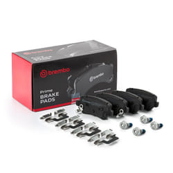 BREMBO P 30 120 Brake pad set with acoustic wear warning with brake caliper screws, with anti-squeak plate with accessories KIA: cee‘d II Hatchback