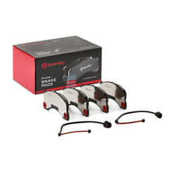 BREMBO P 65 049 Brake pad set prepared for wear warning indicator with anti-squeak plate without accessories PORSCHE: Cayenne, Cayenne Coupe
