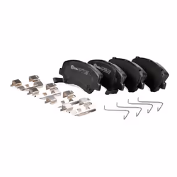 BREMBO P 30 122 Brake pad set with acoustic wear warning with piston clip, with anti-squeak plate with accessories HYUNDAI: i20 II Hatchback, i20 III - Additional view 4