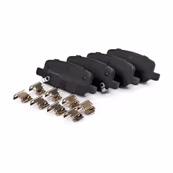 BREMBO P 09 027 Brake pad set with acoustic wear warning with anti-squeak plate with accessories TESLA: Model 3, Model Y