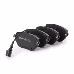 Brake pad set; BREMBO; prepared for wear warning indicator with anti-squeak plate with accessories; for VOLKSWAGEN, VW; 7LA69 ...